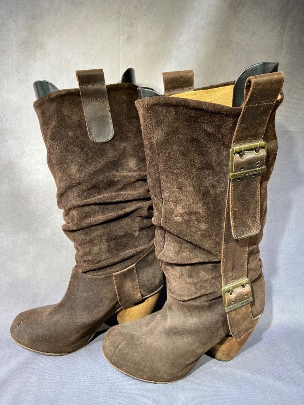 Fly London brown suede boots size 38